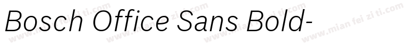 Bosch Office Sans Bold字体转换